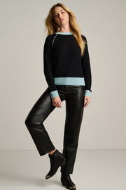 STITCHIN' COTTON CASHMERE SWEATER