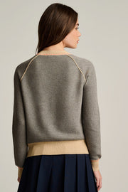 STITCHIN' COTTON CASHMERE SWEATER