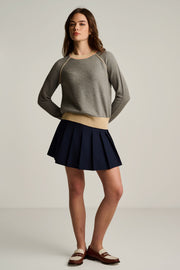 STITCHIN' COTTON CASHMERE SWEATER