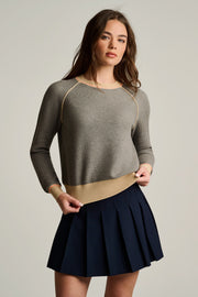 STITCHIN' COTTON CASHMERE SWEATER