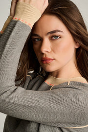 STITCHIN' COTTON CASHMERE SWEATER