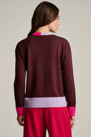 BOLD BLOCK COTTON CASHMERE SWEATER - Sweater-LISA TODD