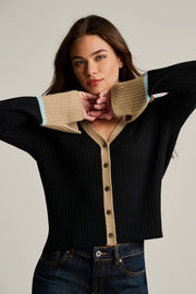 CUFF KEEPER COTTON CASHMERE CARDIGAN - Cardigan-LISA TODD