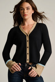 CUFF KEEPER COTTON CASHMERE CARDIGAN - Cardigan-LISA TODD