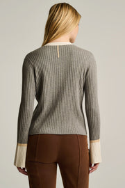 CUFF KEEPER COTTON CASHMERE CARDIGAN - Cardigan-LISA TODD