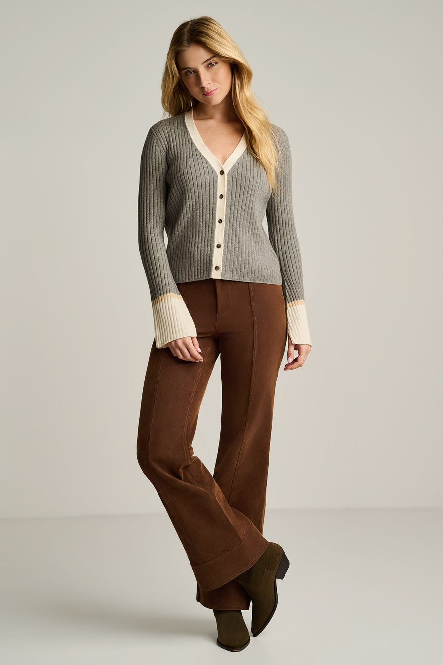 CUFF KEEPER COTTON CASHMERE CARDIGAN - Cardigan-LISA TODD