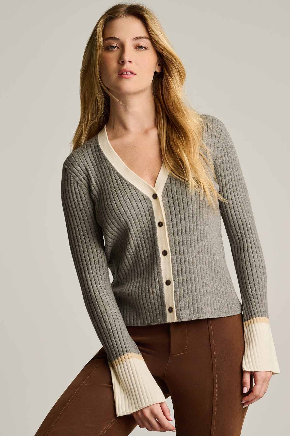 CUFF KEEPER COTTON CASHMERE CARDIGAN - Cardigan-LISA TODD