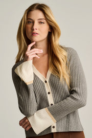 CUFF KEEPER COTTON CASHMERE CARDIGAN - Cardigan-LISA TODD