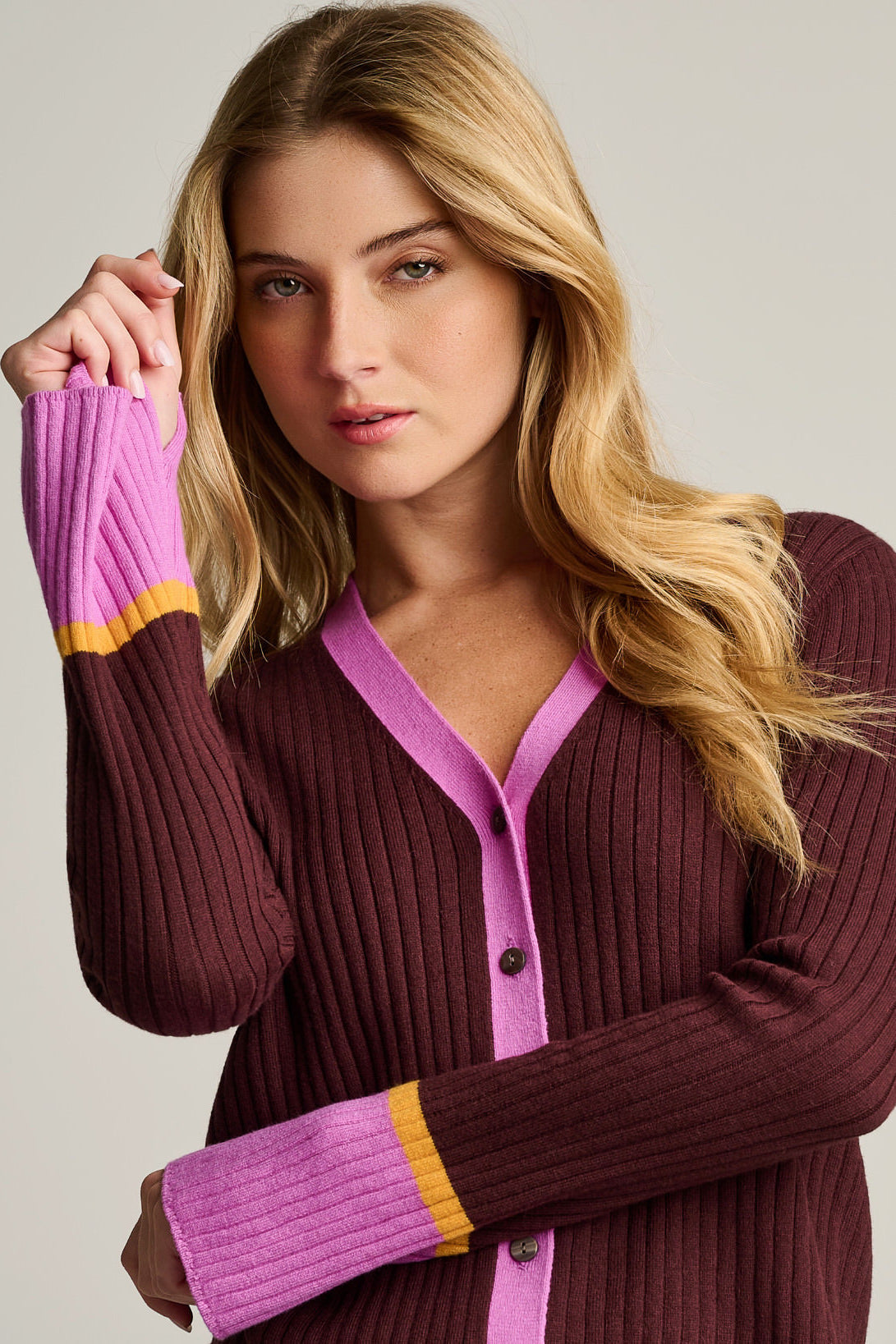 CUFF KEEPER COTTON CASHMERE CARDIGAN - Cardigan-LISA TODD