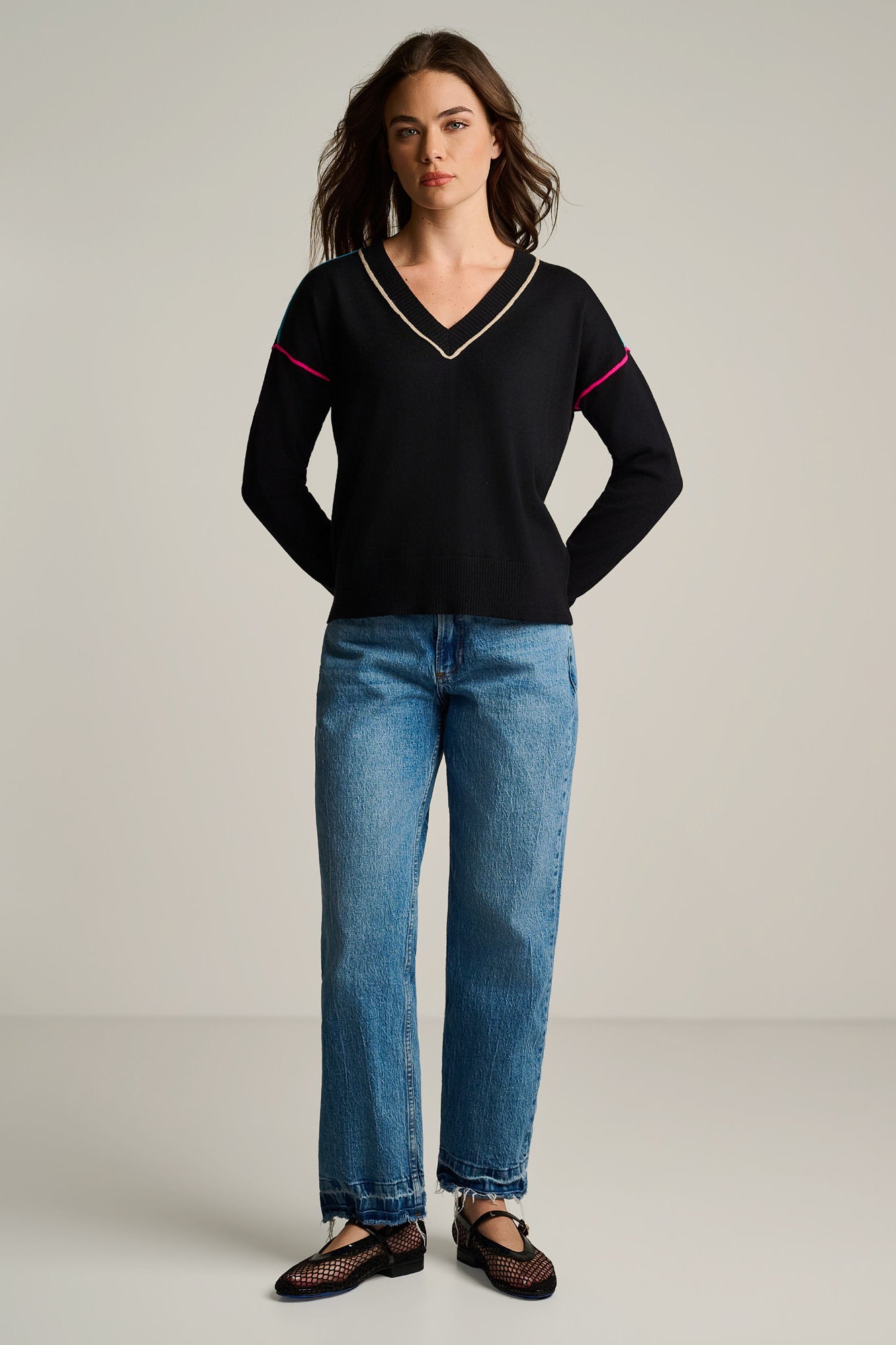 POP STIX COTTON CASHMERE SWEATER