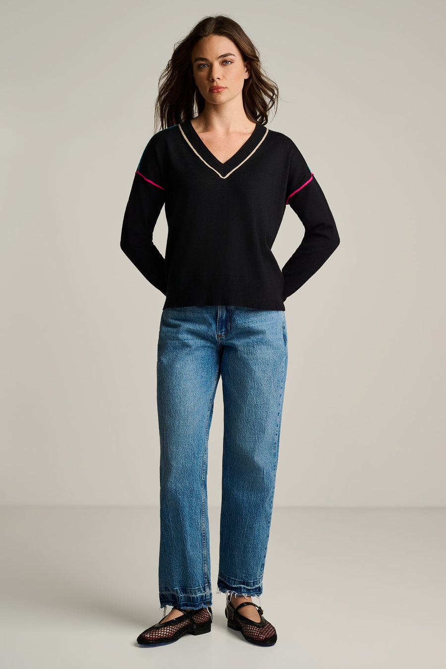 POP STIX COTTON CASHMERE SWEATER