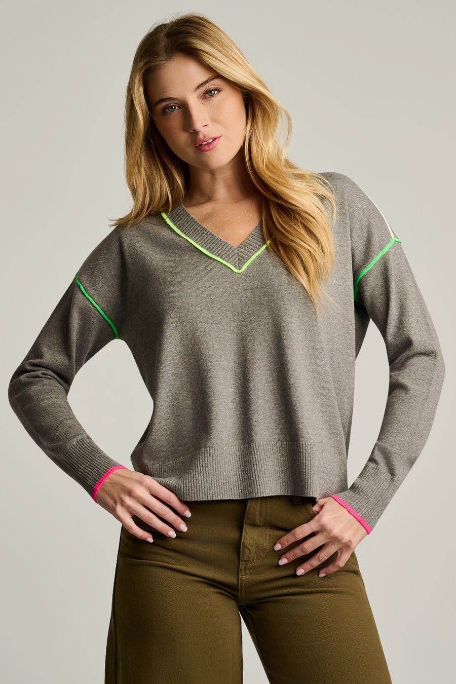 POP STIX COTTON CASHMERE SWEATER