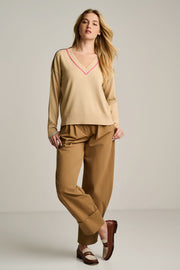 POP STIX COTTON CASHMERE SWEATER