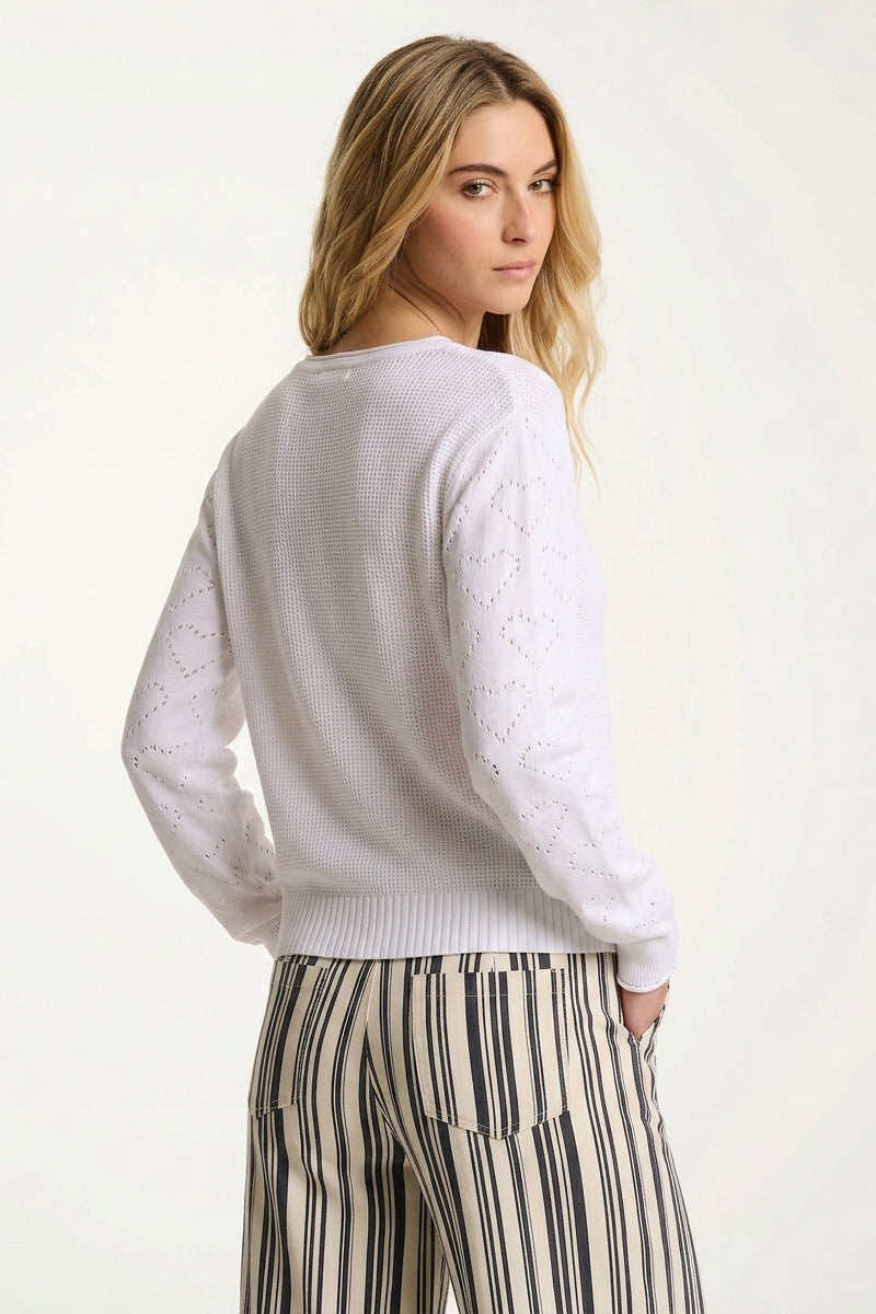 HEARTFELT COTTON SWEATER - Sweater-LISA TODD