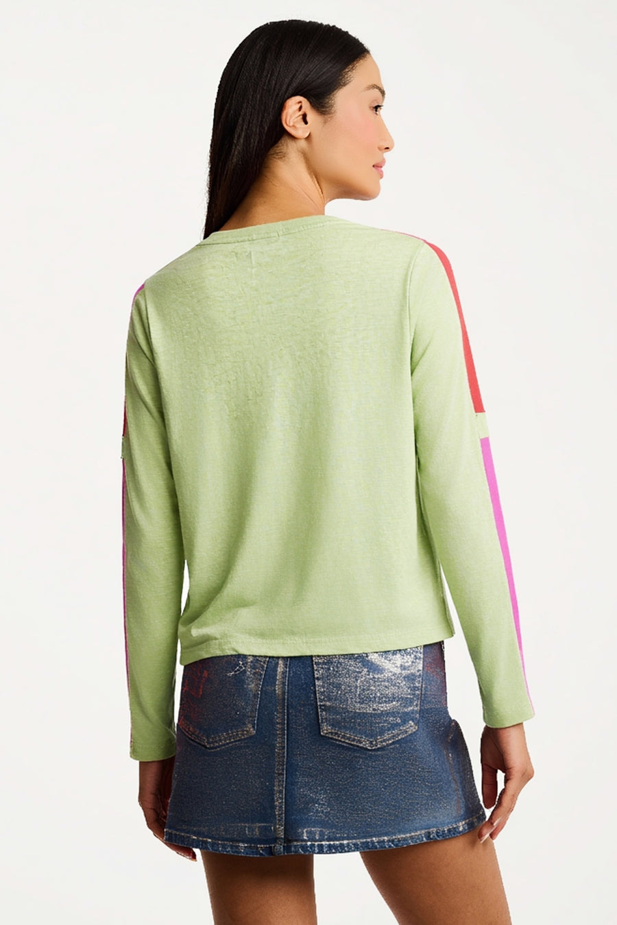 MESH ON COTTON T-SHIRT - Tee-LISA TODD