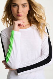 MESH ON COTTON T-SHIRT - Tee-LISA TODD