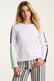 MESH ON COTTON T-SHIRT - Tee-LISA TODD