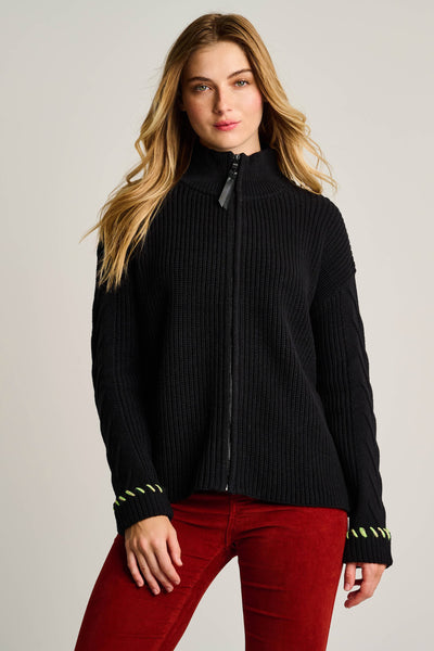 【未使用・タグ付】LINEN CORD ニット/ブラック RULE BENDER COTTON BLEND CARDI – LISA TODD