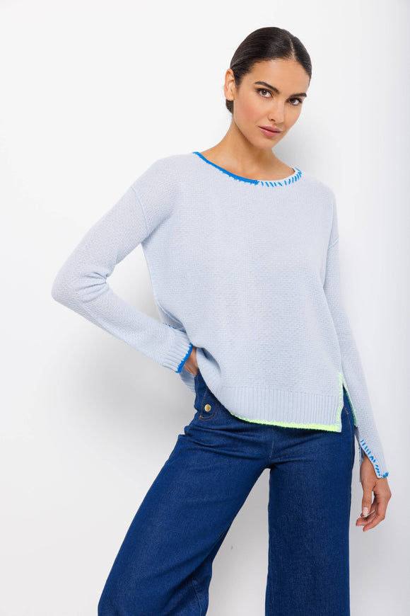 LISA TODD 100% CASHMERE CREW SWEATER