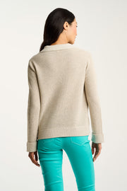 KNIT BLISS COTTON SWEATER - Sweater-LISA TODD