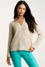 KNIT BLISS COTTON SWEATER - Sweater-LISA TODD