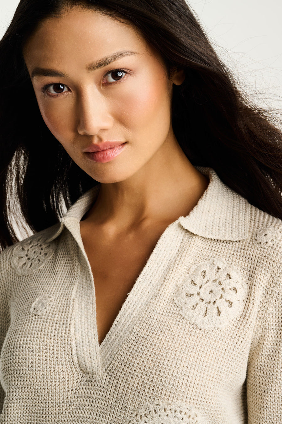 KNIT BLISS COTTON SWEATER - Sweater-LISA TODD