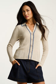 STITCH PLEASE BUTTON UP SWEATER - Cardigan-LISA TODD