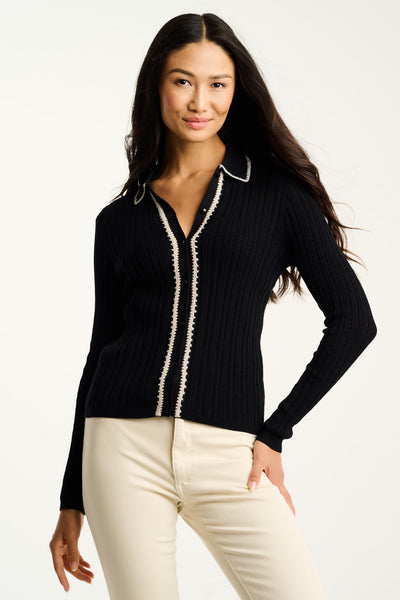 LEONARD FASHION 黒 長袖ニット STITCH PLEASE COTTON SWEATER – LISA TODD