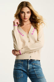 CALL IT LOVE HEART CARDIGAN