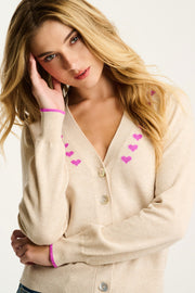 CALL IT LOVE HEART CARDIGAN