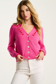 CALL IT LOVE HEART CARDIGAN - Cardigan-LISA TODD