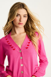 CALL IT LOVE HEART CARDIGAN - Cardigan-LISA TODD
