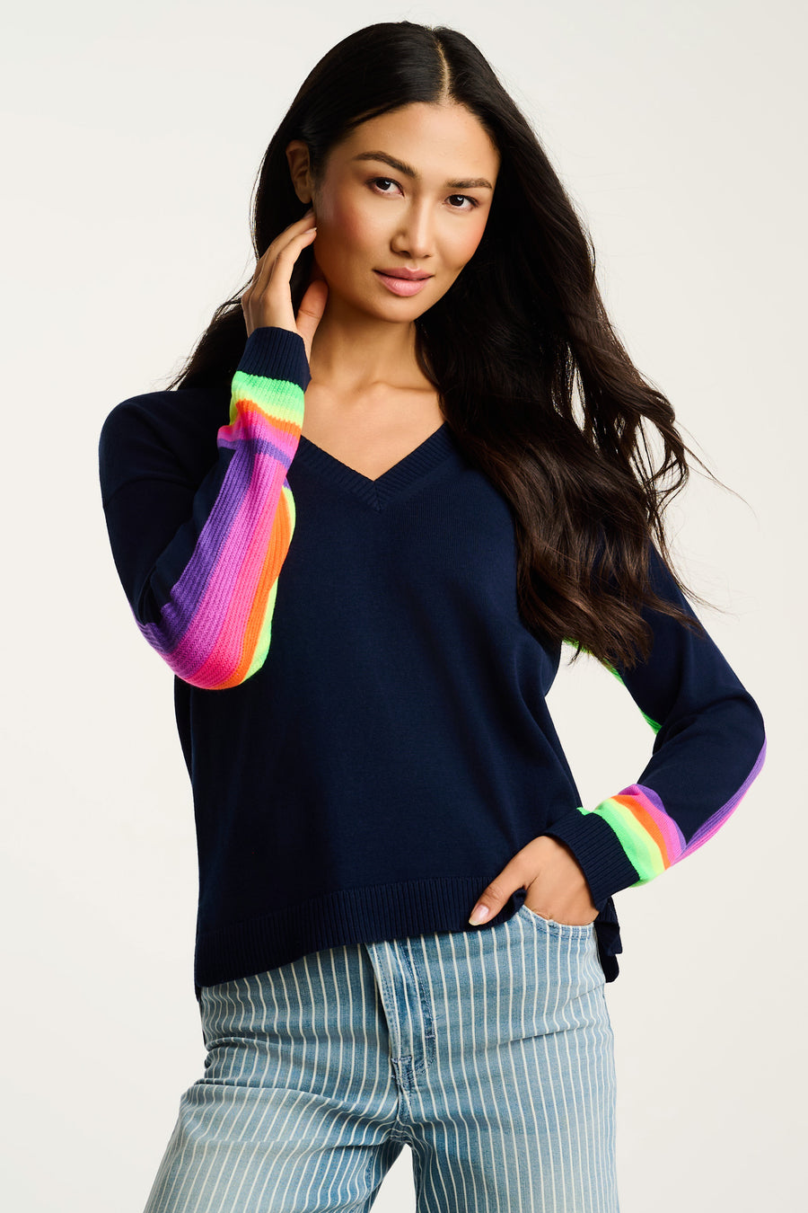 BRITE SIDE COTTON SWEATER - Sweater-LISA TODD