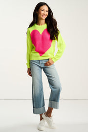 AMORE MIO HEART SWEATER - Sweater-LISA TODD