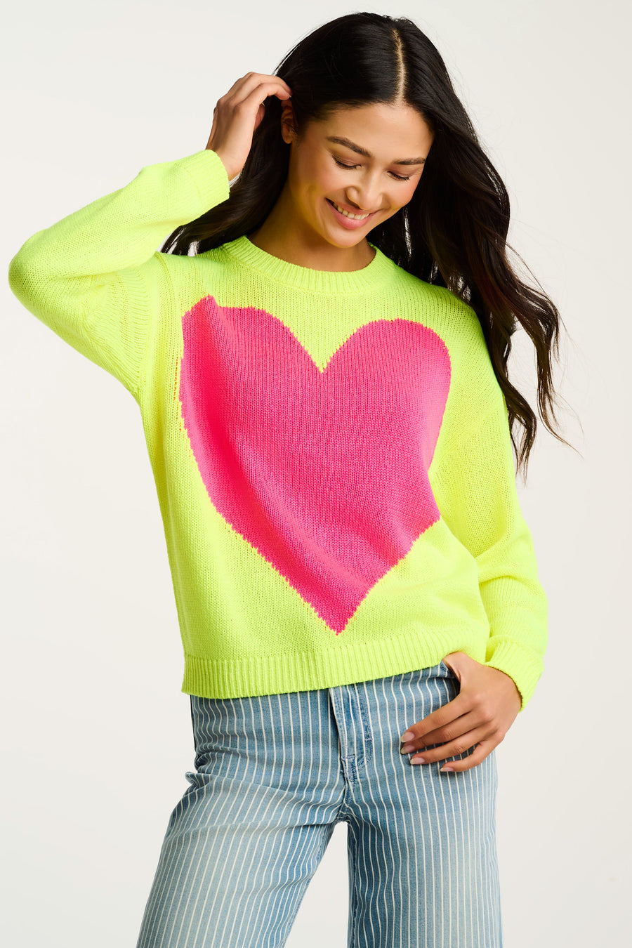 AMORE MIO HEART SWEATER - Sweater-LISA TODD