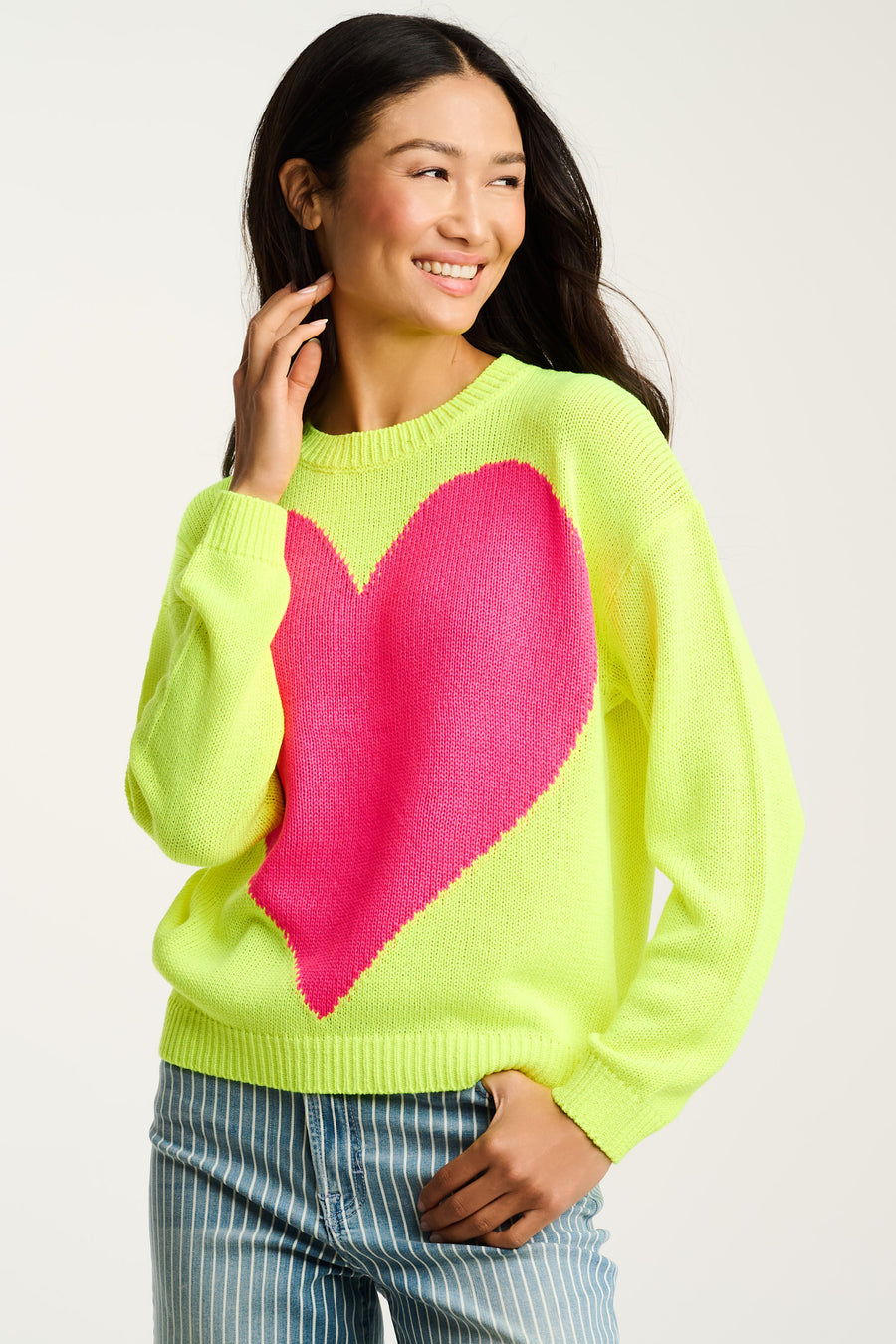 AMORE MIO HEART SWEATER - Sweater-LISA TODD