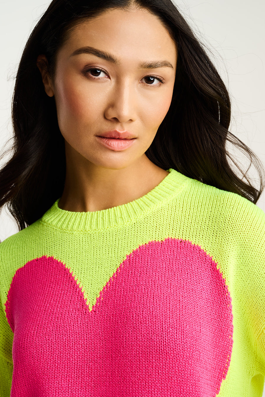 AMORE MIO HEART SWEATER - Sweater-LISA TODD