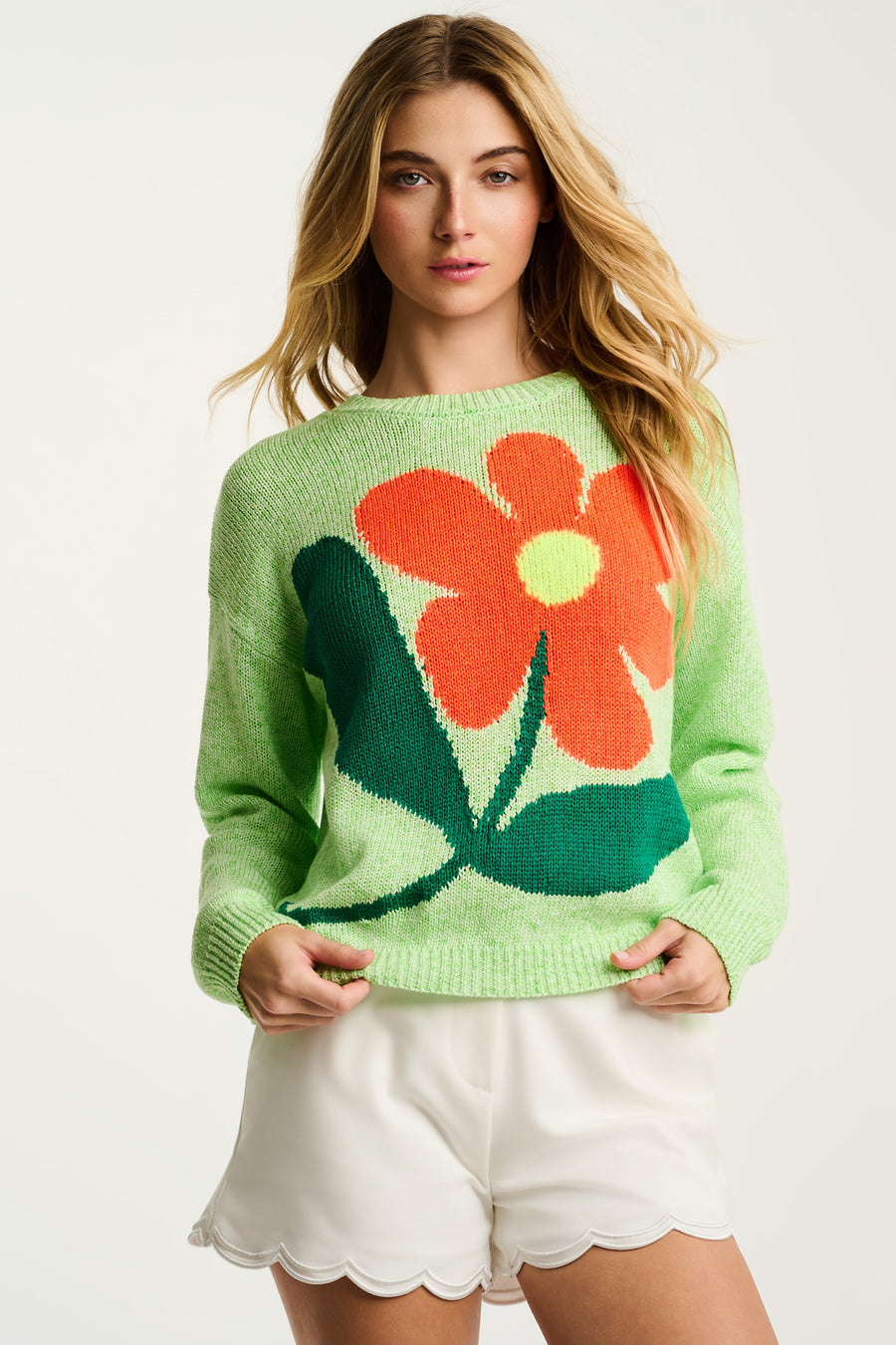 BEL FIORE FLOWER SWEATER