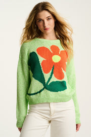 BEL FIORE FLOWER SWEATER