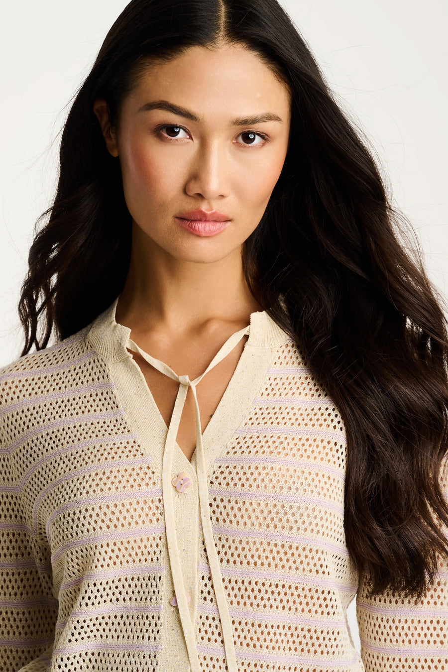 GLIMMER BUTTON UP SWEATER - Cardigan-LISA TODD