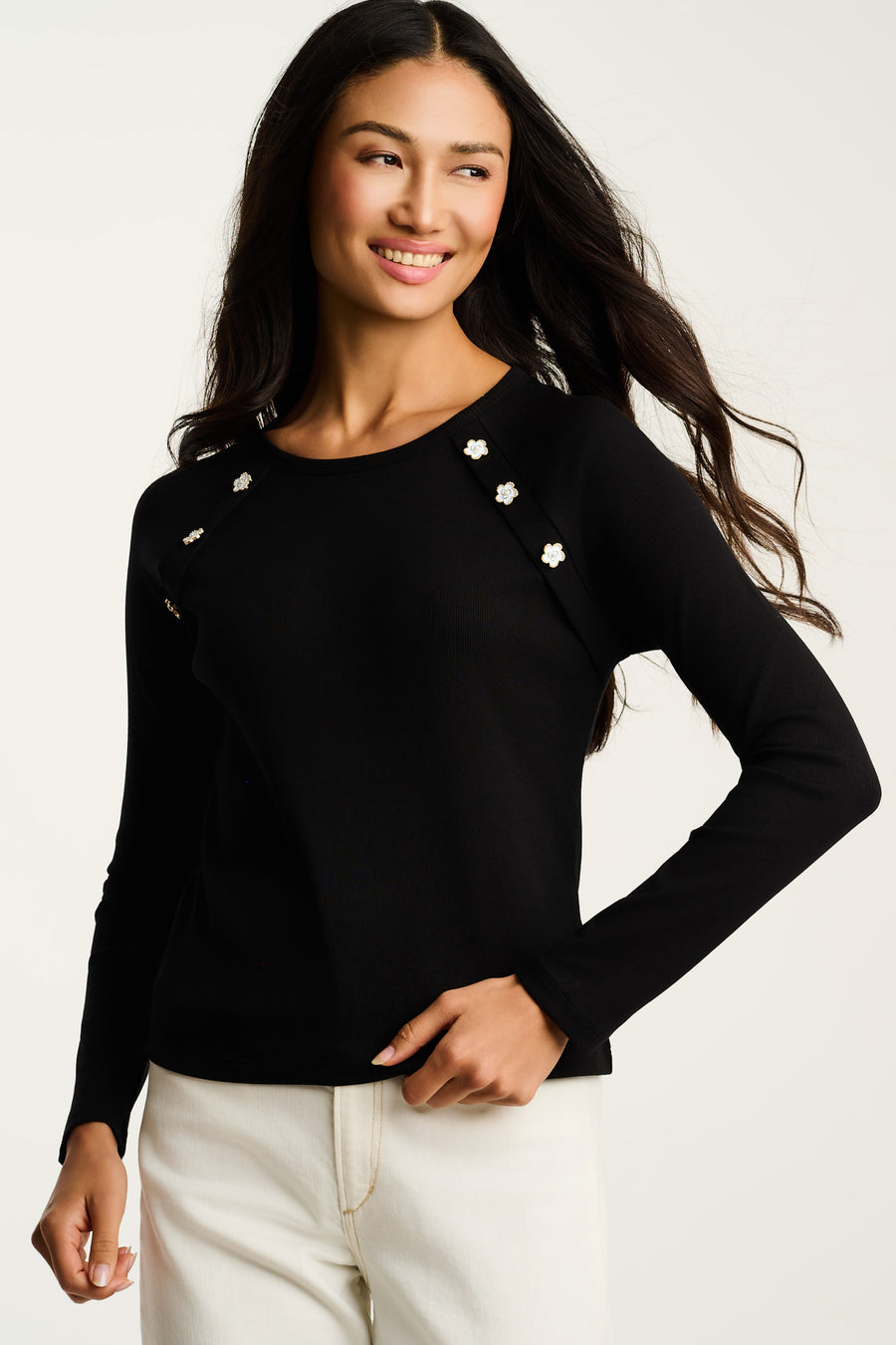 PURE RIB RAGLAN - Top-LISA TODD