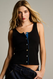 PURE RIB PIMA TANK - Top-LISA TODD