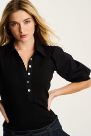 PURE RIB COLLET TOP - Top-LISA TODD