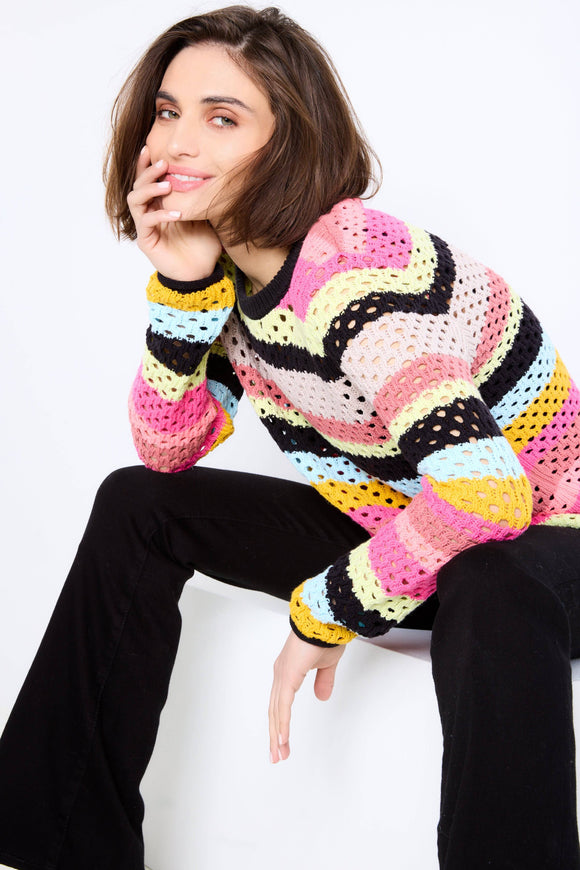 LISA TODD STRIPE OUT SWEATER