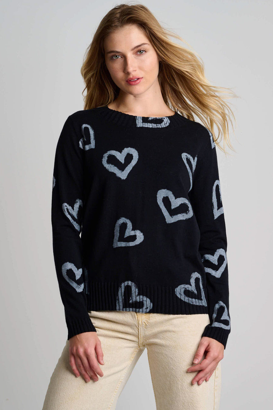 LOVE ZONE COTTON SWEATER - Sweater-LISA TODD