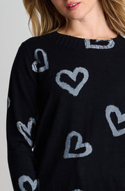 LOVE ZONE COTTON SWEATER - Sweater-LISA TODD