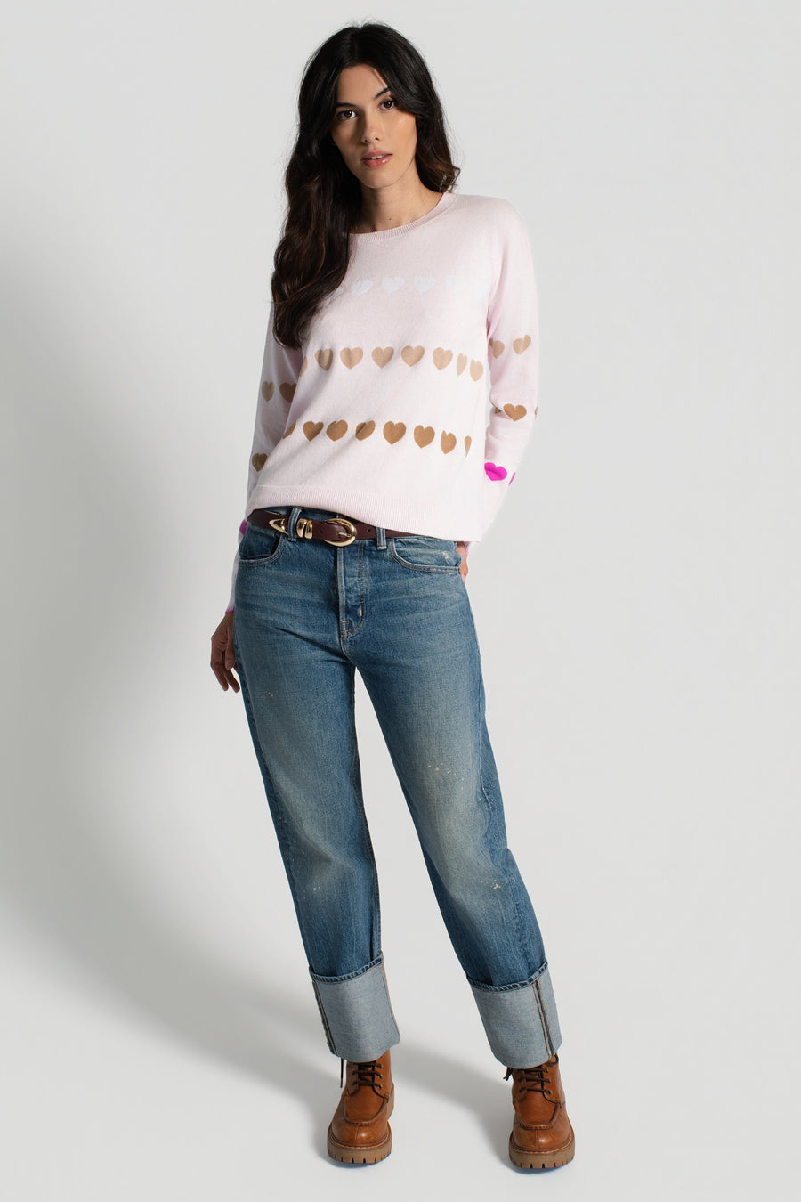 LOVE TRACK COTTON CASHMERE SWEATER