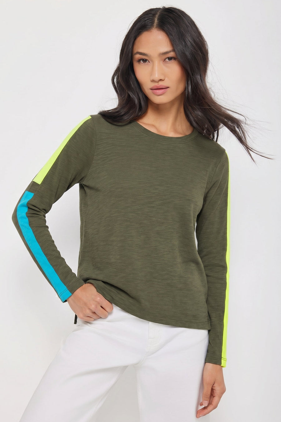 MESH ON COTTON T-SHIRT - Tee-LISA TODD
