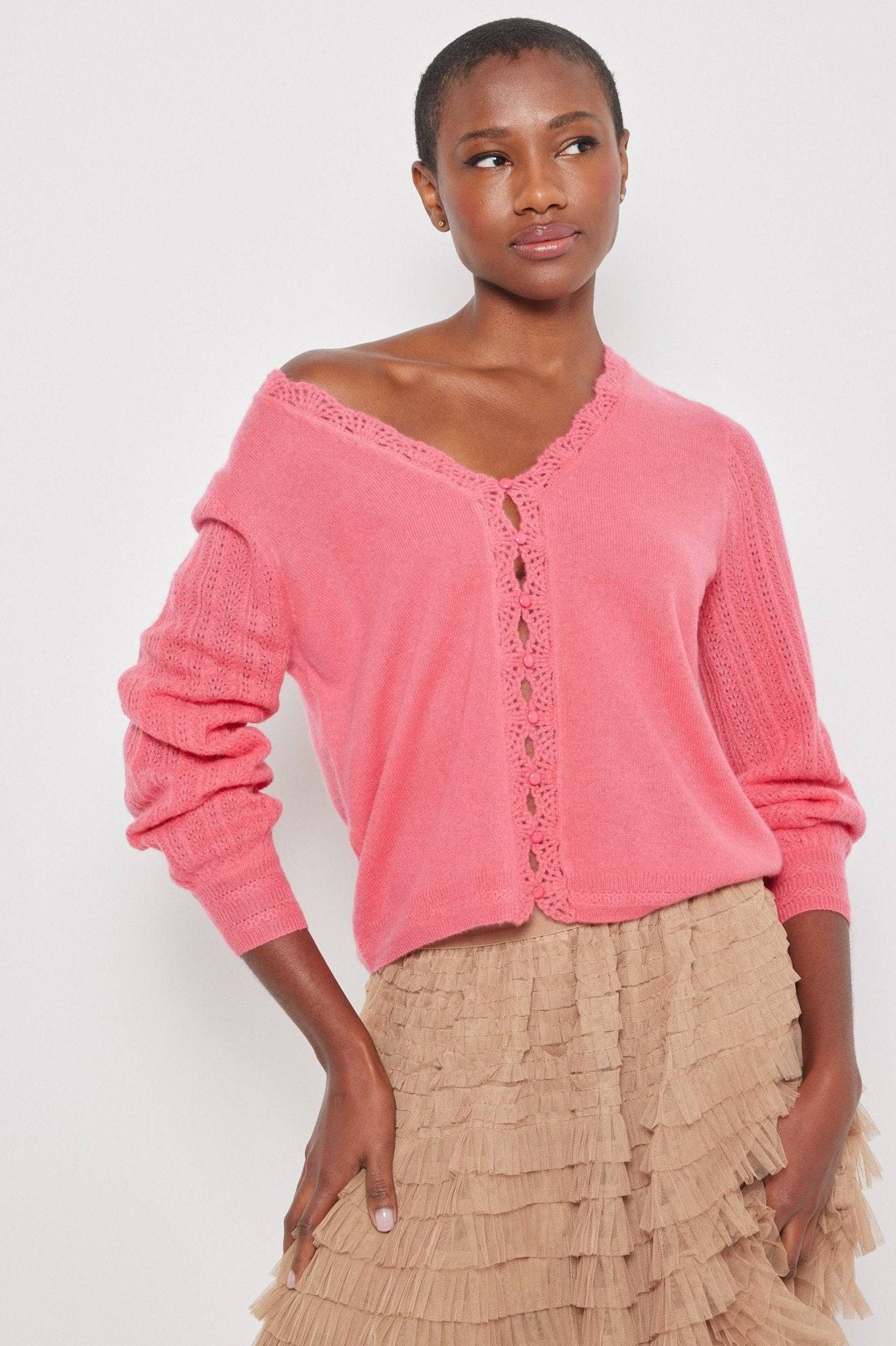 LACEY LOVER V-NECK SWEATER | LISA TODD 100% CASHMERE CARDIGAN