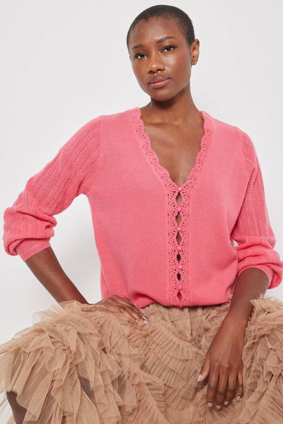 トップス TWILL FLAP SUMMER KNIT TOPS Mia_Windowpane_and_Ophelia_Win